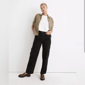 Madewell Perfect Vintage Wide Leg Jean in Black NWOT